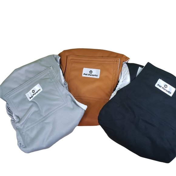 Pet Parent Reusable Male Dog Diapers 3 Pack